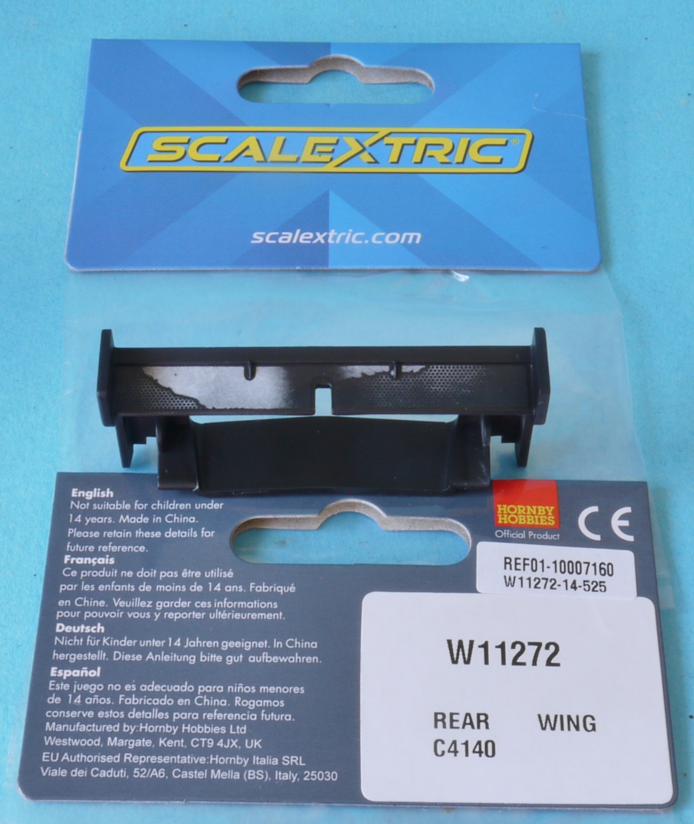 W11272 Scalextric Spare Black Rear Wing for Batman Car C4140 - AC Models  Spares M Ltd